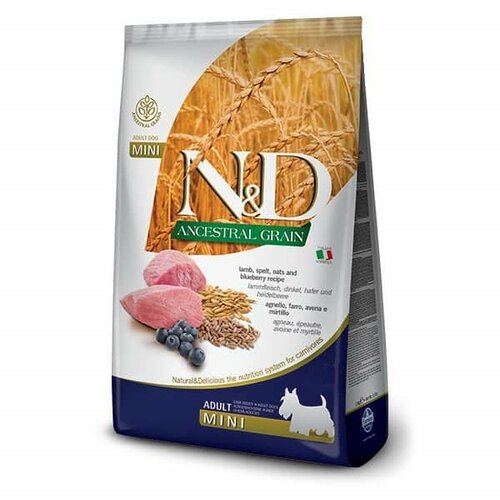 Farmina n&d ancestral grain mini adult hrana za pse, ukus jagnjetine i borovnice, 7kg Cene