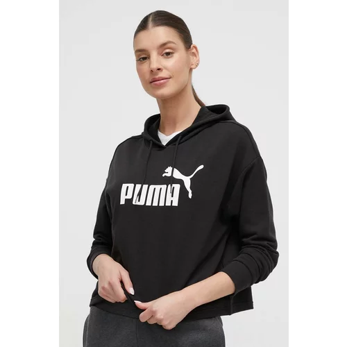 Puma Dukserica za žene, boja: crna, s kapuljačom, s tiskom