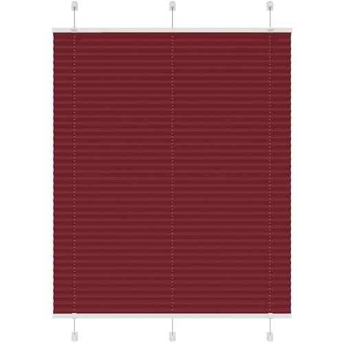 VidaXL Plisirana žaluzija Bordeaux Red 110x150 cm &amp;Scaron;irina tkanine Slike
