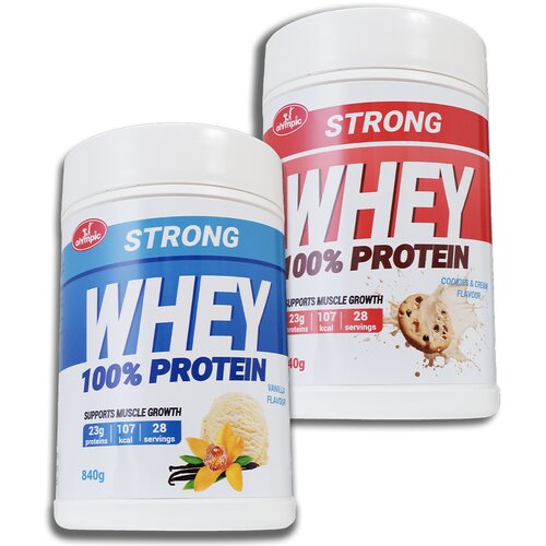 Olympic Whey Protein Strong, Vanila i Cookies & Cream, 840 g, 2 komada Cene