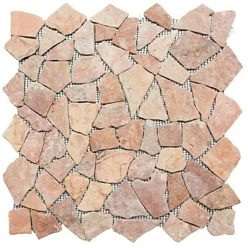  Mozaik pločica Mramor (30,5 x 30,5 cm, Crvene boje, Mat)