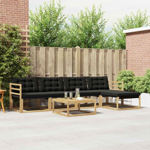  Set vanjskih sofa 6 pcs Bijela i crna 79 x 79 x 37 cm Cene