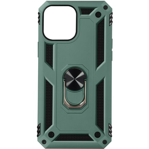AVIZAR Trden ovitek iz dveh materialov za iPhone 13 Pro s podpornim obrocem - temno zelen, (20717590) Cene