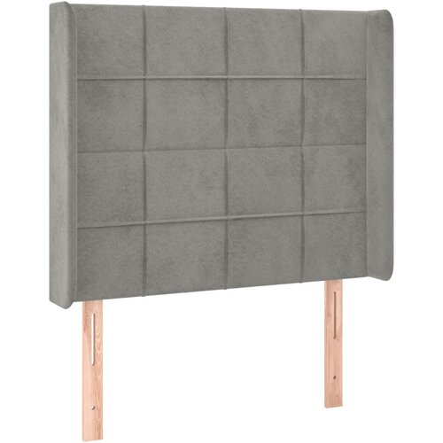 Maison Chic vzglavna omarica - nočna omarica - posteljna omarica z u&amp;scaron;esi svetlo sivo 83x16x118/128 cm žamet, (21712357) Slike