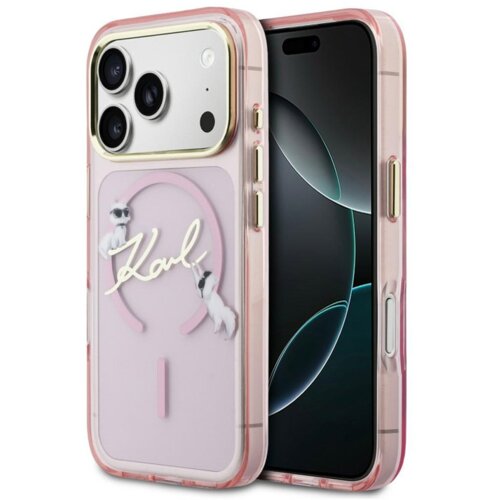  Maska Karl Lagerfeld IML Choupettes Karl Script Logo MagSafe za iPhone 17 Pro Max pink Cene
