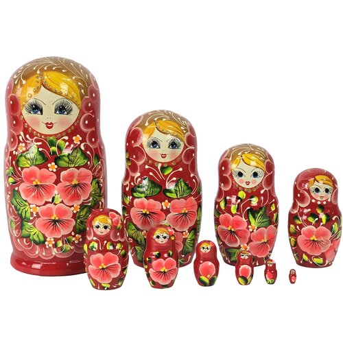  Originalna ruska matrjo&amp;scaron;ka 26 cm, set od 10 kom Slike