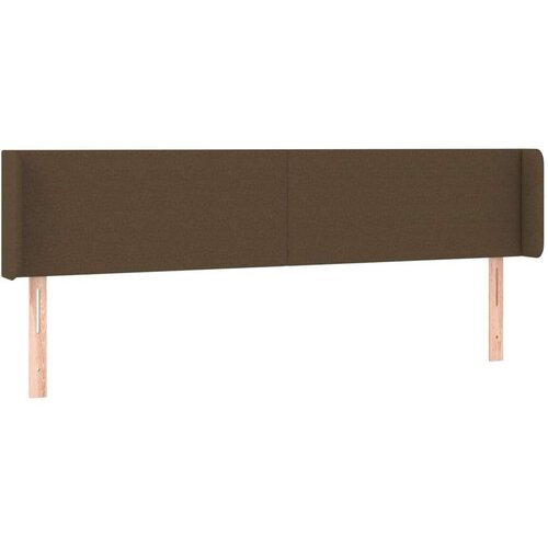 vidaXL LED uzglavlje tamnosmeđe 203x16x78/88 cm od tkanine Cene