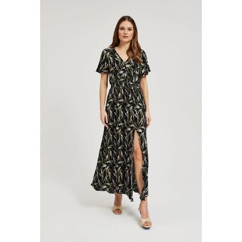 Moodo Women's midi dress with pattern - black Cene