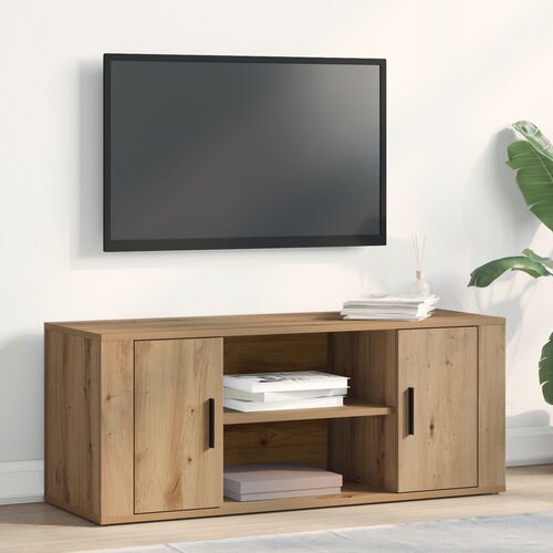 vidaXL TV omara Artisanski hrast Iverna plošča Srednja TV stojalo Cene