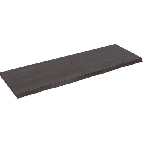 vidaXL Zidna polica tamnosiva 180 x 60 x 6 cm od obrađene hrastovine Cijene