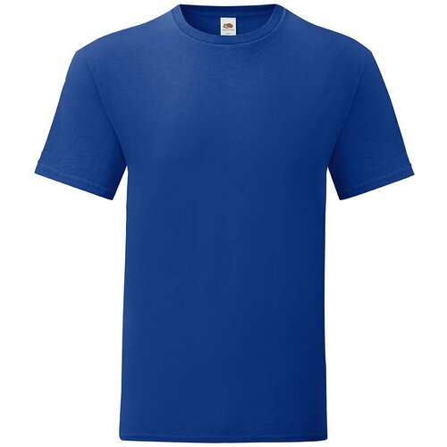 Fruit Of The Loom Blue Iconic Combed Cotton T-shirt with Sleeve Slike