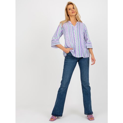 Fashion Hunters Women&amp;#039;s Boho Blouse with 3/4 Sleeves Sublevel - Multicolor Slike