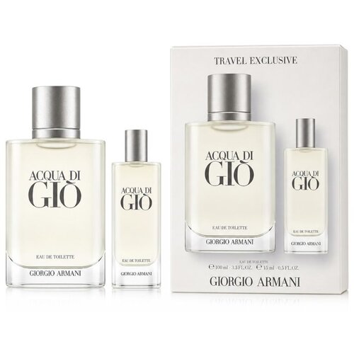 Giorgio Armani Acqua di Gi&amp;ograve; set Eau de Toilette 100 ml + Eau de Toilette 15 ml Slike