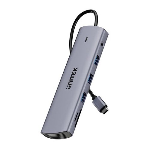 Unitek D1113BGY01 interface hub 2 x USB 3.2 Gen 2 (3.1 Gen 2) Type-C 1000 Mbit /s Grey Slike