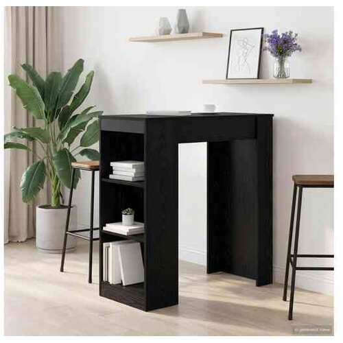 VidaXL Stol za bar 95 x 47 x 103 5 cm Konstruirano drvo Crni hrast - Crni hrast Slike