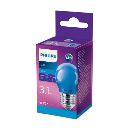 Philips LED SIJALICA U BOJI 3,1W(25W) E27 P45 PLAVA PS629 Slike
