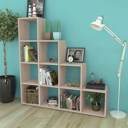 The Living Store Stopničasta knjižna omara/ razstavna polica 142 cm videz hrasta - Razstavna Polica, (21431288) Slike