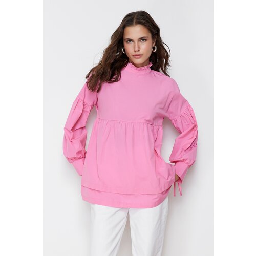 Trendyol Pink Comfort Fit Woven Tunic Cene