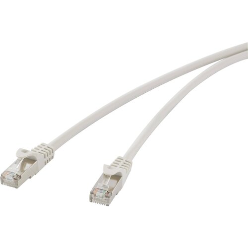Renkforce RF-4541484 RJ45 omrežni kabel\, Patch kabel CAT 5e F/UTP 0.25 m siva z za&scaron;čitnim zapornim zatičem 1 kos, (20418551) Cene
