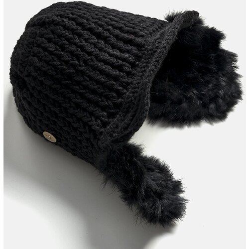 Gemre Black hat with earflaps Zora Cene