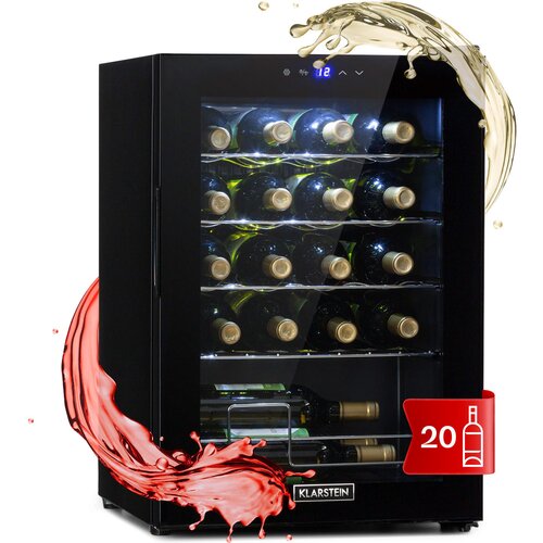 Klarstein Shiraz 20 Uno, hladnjak za vino, 53l, 20fl, touch control panel, 5-18&amp;deg;C Slike