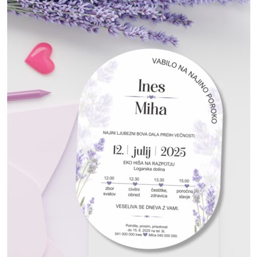  Poročna vabila MINIMALISTIČNA +perl kuverta PORMIN 306 Cene