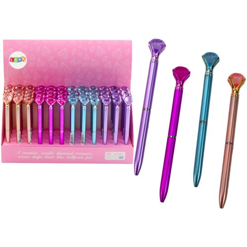 Diamond Ballpoint Pen in Matte Blue Refill 0.7mm Mix Slike