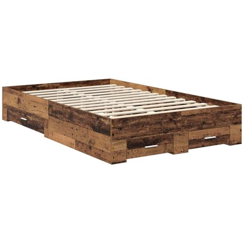  Okvir za krevet Staro drvo 120 x 190 cm Konstruirano drvo Slike