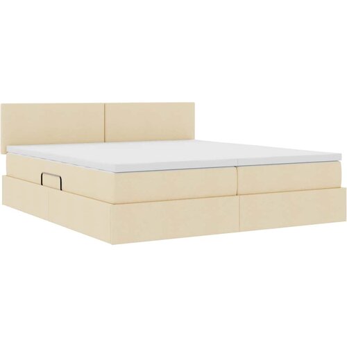  s od storage s madracem Krema 180 x 200 cm Lažna koža Slike