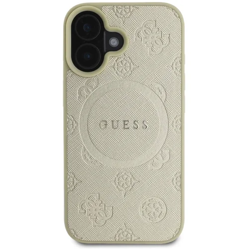 Guess Hrbtni ovitek za iPhone 16 Odporen MagSafe, Zlata, (21749379)