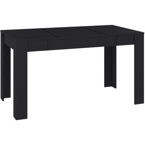Maison Chic Jedilna miza - Kuhinjska miza - Jedilni stol črna 140x74,5x76 cm iverna plo&amp;scaron;ča, (21715363) Slike
