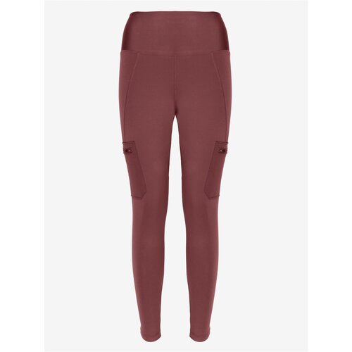 Wrangler Burgundy Women's Leggings with Pockets - Women Cene