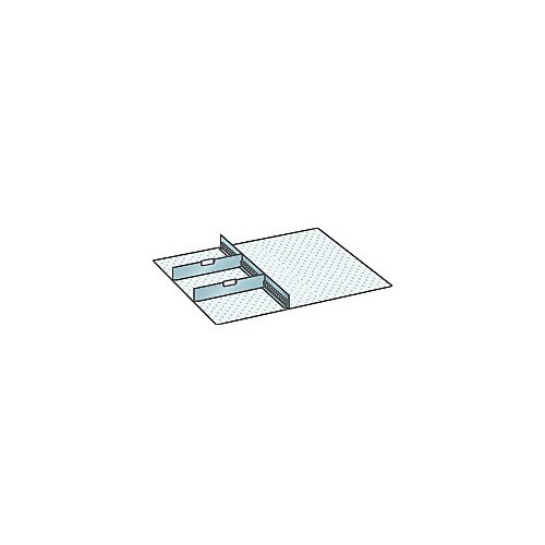LISTA Komplet razdelilnikov za predal z merami 612 x 612 mm, aluminij, 1 stena z zarezami, 2 pločevinasta delilnika, višina sprednjega dela 300 mm Cene