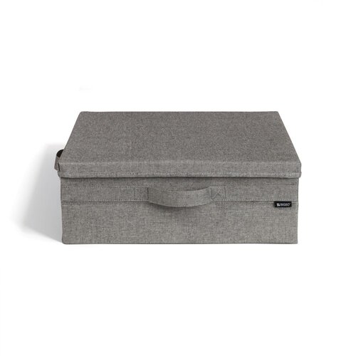Bigso Siva tekstilna kutija za pohranu s poklopcem 46x56x16 cm Soft Storage Low &amp;ndash; Slike