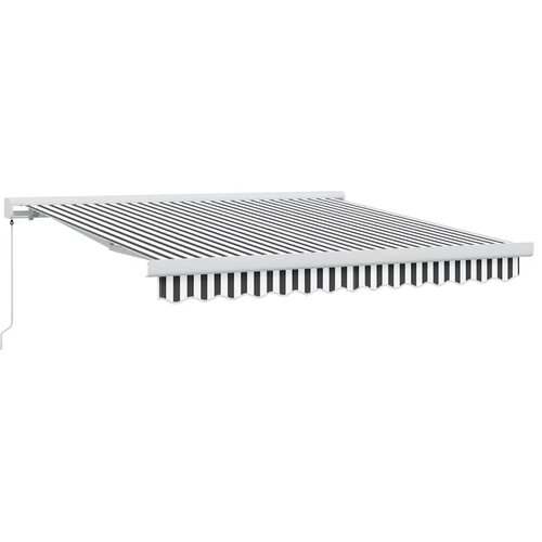 Tenda na uvlačenje antracit i bijela 3x2,5 m tkanina i aluminij Slike