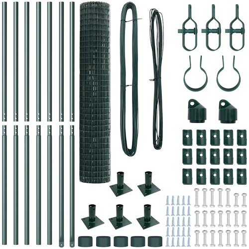 Euro Ograđivanje s Betonskom Bazom 10 x 1,5 m Zelena Mreža Slike