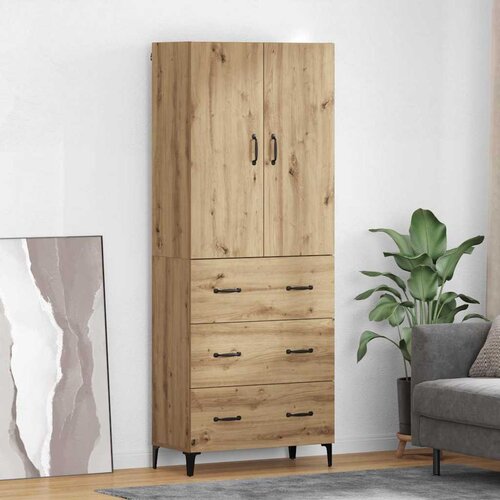 vidaXL Highboard Umjetnički hrast 69,5 x 34 x 180 cm Konstruirano drvo Cijene