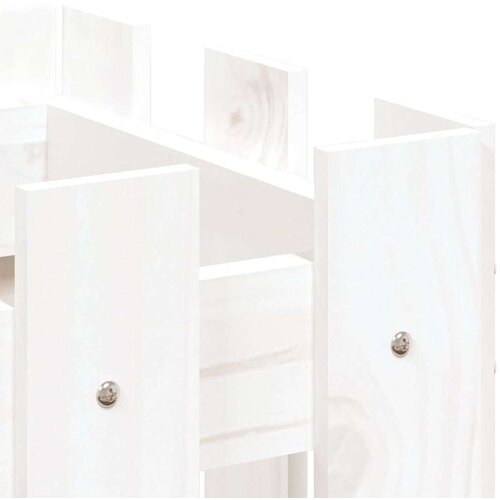 vidaXL Vrtna sadilica s izgledom ograde bijela 60x30x30 cm od borovine Cene