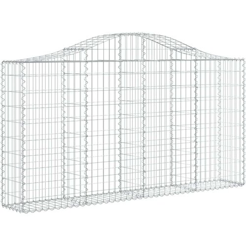 Lučne gabionske ko&amp;scaron;are 13kom 200x30x100/120cm pocinčano željezo Slike