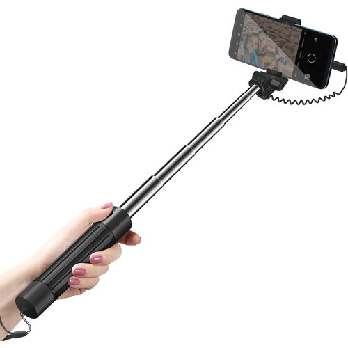 LINQ Integrirano ogledalo USB C Selfie Pole z gumbom za zaklop, Črna, (5000191955) Cene