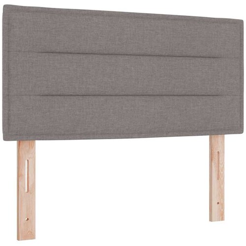  LED Box Spring Krevet Sivo-smeđa 90 x 200 cm tkanina Slike