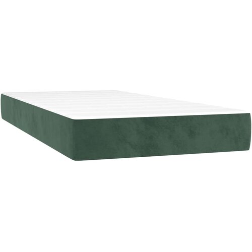  Madrac s oprugama srednje tvrdoće tamnozeleni 90x220x20 cm bar&amp;scaron;unasti Slike