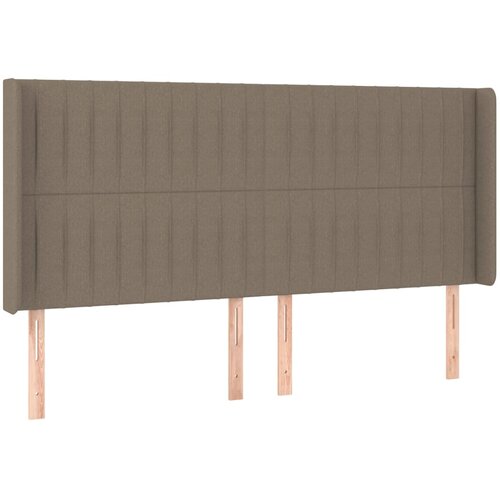  Uzglavlje s u&amp;scaron;ima smeđesivo 163x16x118/128 cm od tkanine Slike