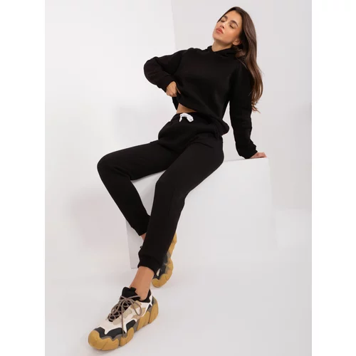 Fashion Hunters Black basic tracksuit with trousers