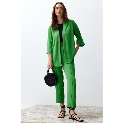 Trendyol Green Woven Kimono Trousers Two Piece Set Cene
