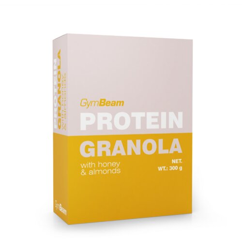GymBeam proteinska granola sa medom i bademima 300 g Slike