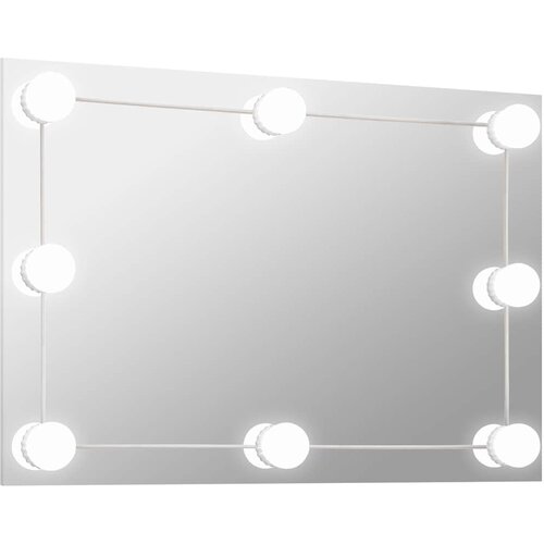 VidaXL Stensko ogledalo z LED lučkami pravokotno steklo, (20919631) Slike