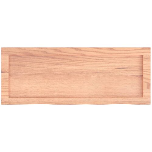  Zidna polica svjetlosmeđa 80x30x(2-4) cm obrađena hrastovina Slike