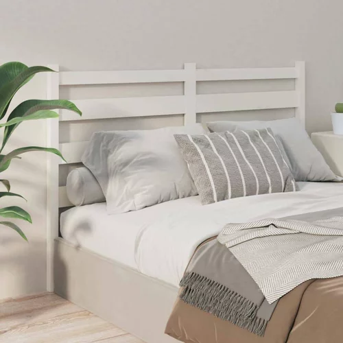  Uzglavlje za krevet bijelo 186 x 4 x 100 cm od masivne borovine