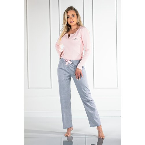 Momenti Per Me Linda Pyjamas Pink-Grey Pink-Grey Slike